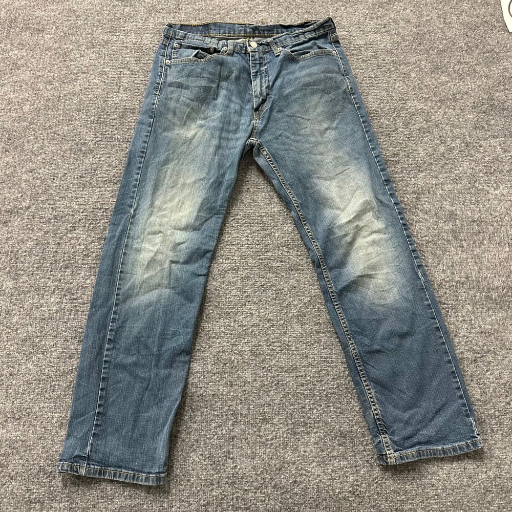 Levi's Jeans Mens Size 34x29 Blue Straight Leg Denim Stretch Casual 33898